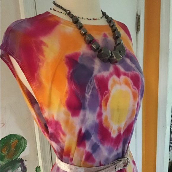 Helmut Lang Tie Dye Tunic Tank Top Upcycled - Picture 2 of 4